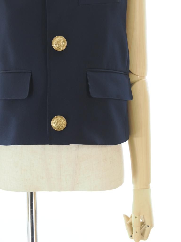 Rhodolirion ロドリリオン - Waistcoat ウェストコート - Doeskin - Navy