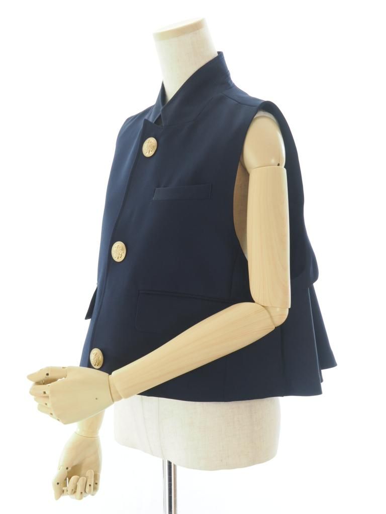 Rhodolirion ロドリリオン - Waistcoat ウェストコート - Doeskin - Navy
