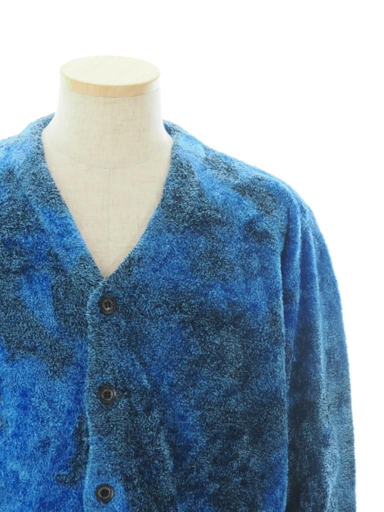 TUITACI 朔 ツイタチ - Over Dye Jewel Cardigan オーバーダイジュエルカーディガン - Turquoise