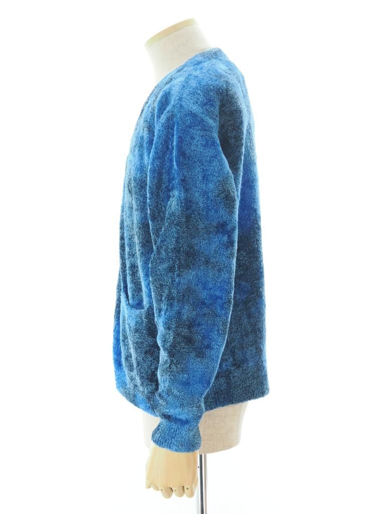TUITACI 朔 ツイタチ - Over Dye Jewel Cardigan オーバーダイジュエルカーディガン - Turquoise
