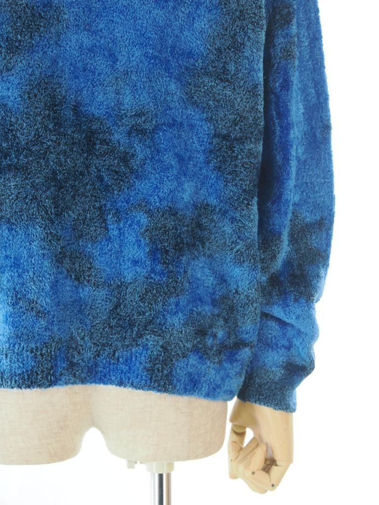 TUITACI 朔 ツイタチ - Over Dye Jewel Cardigan オーバーダイジュエルカーディガン - Turquoise