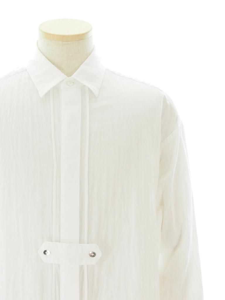 TUITACI 朔 ツイタチ - Silver Button Classic Shirts シルバーボタンクラッシックシャツ - White