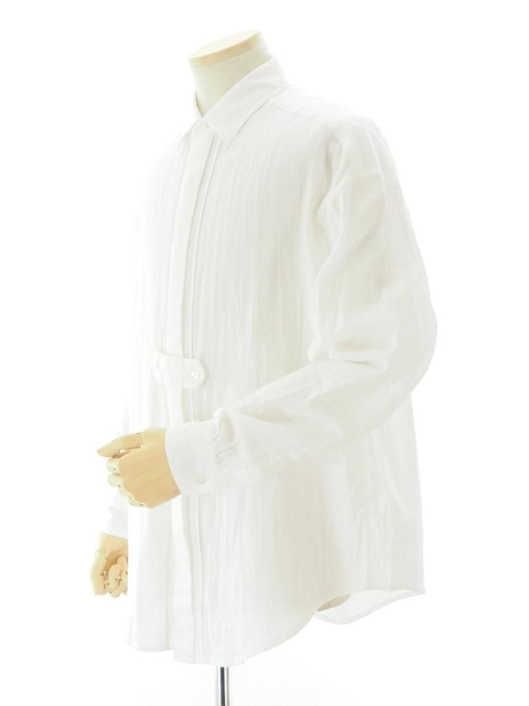 TUITACI 朔 ツイタチ - Silver Button Classic Shirts シルバーボタンクラッシックシャツ - White