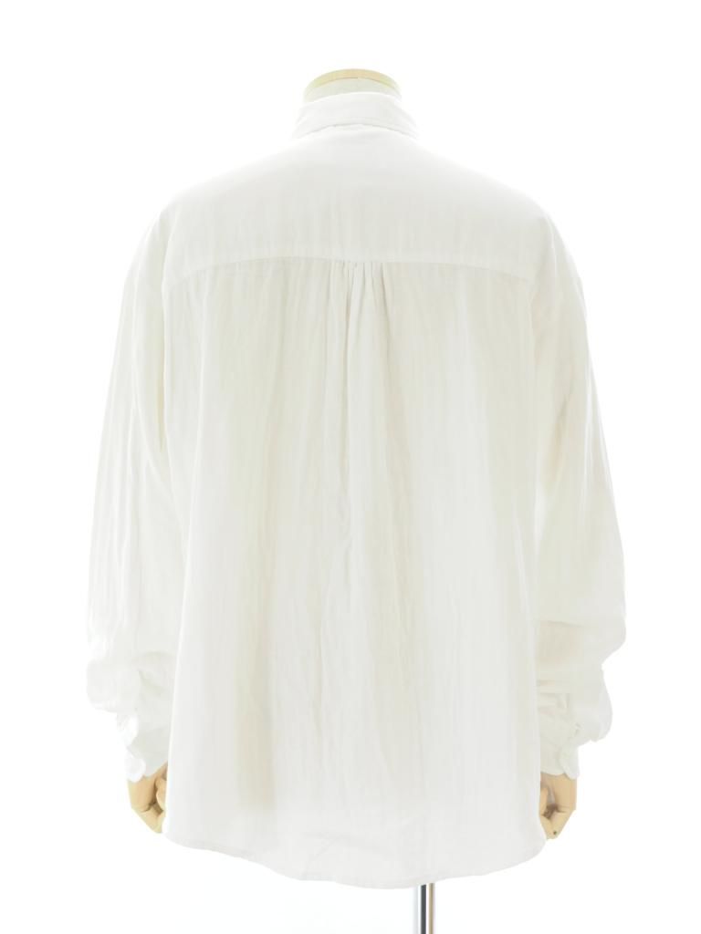 TUITACI 朔 ツイタチ - Silver Button Classic Shirts シルバーボタンクラッシックシャツ - White