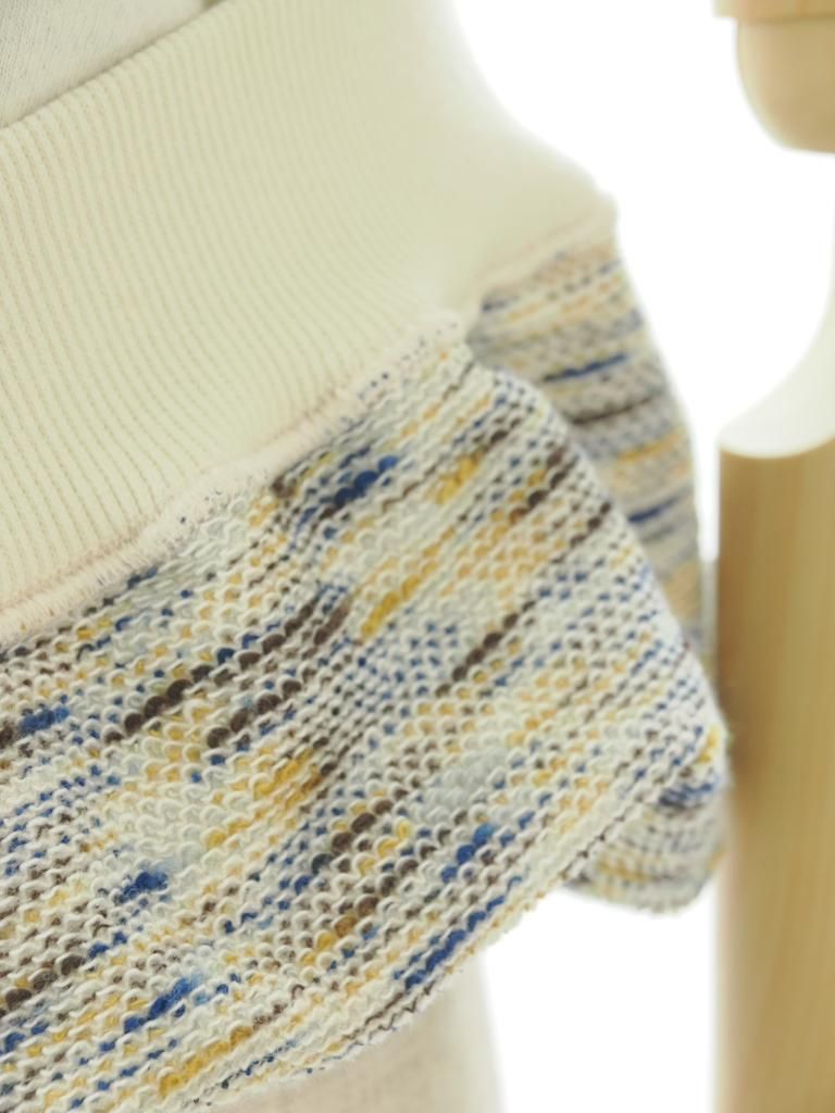 TUITACI 朔 ツイタチ - Inlay French Terry Sleeveless Sweater - Ivory