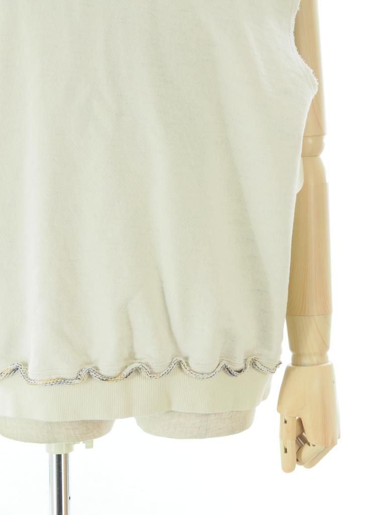 TUITACI 朔 ツイタチ - Inlay French Terry Sleeveless Sweater - Ivory