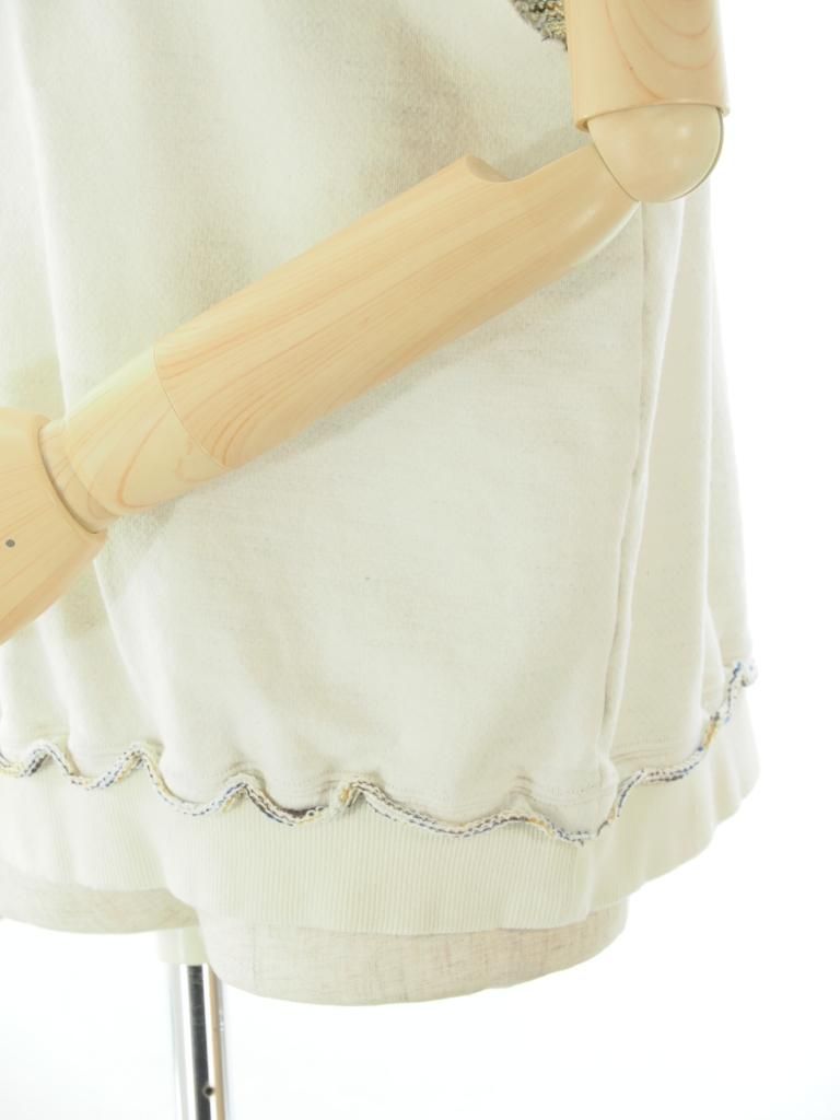 TUITACI 朔 ツイタチ - Inlay French Terry Sleeveless Sweater - Ivory
