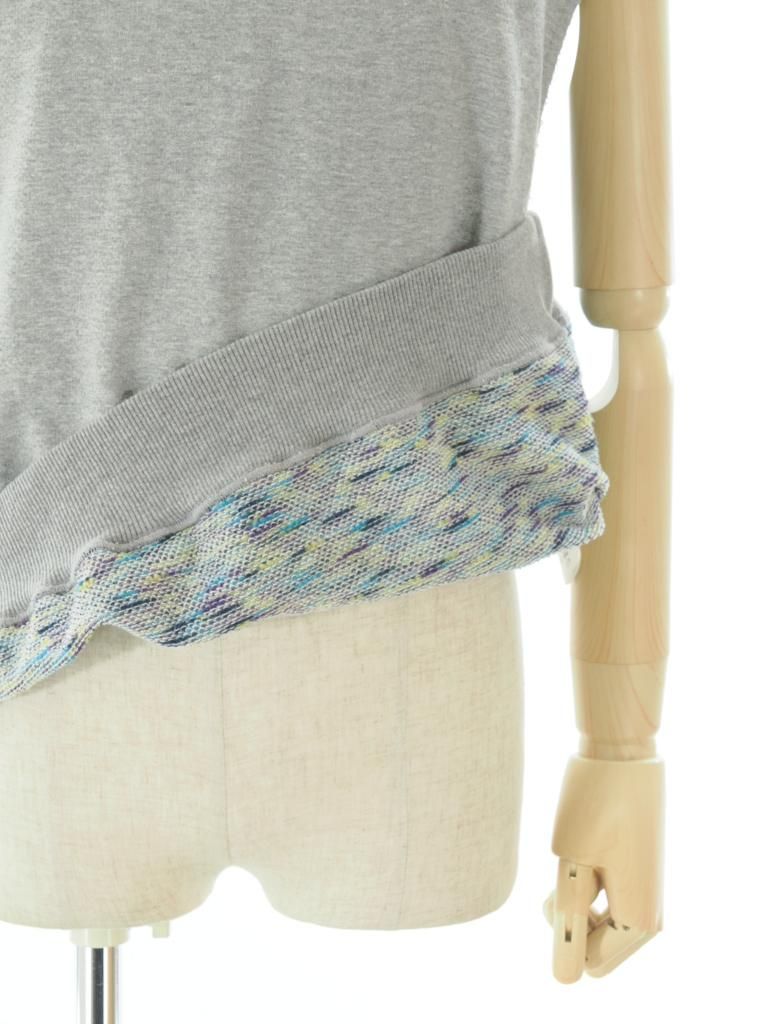 TUITACI 朔 ツイタチ - Inlay French Terry Sleeveless Sweater - Grey