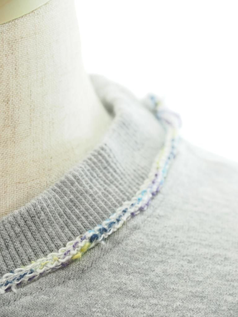 TUITACI  ĥ - Inlay French Terry Sleeveless Sweater - Grey