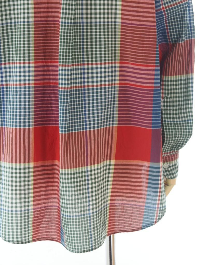 Engineered Garments 󥸥˥ɥ - 19C BD Shirt - Big Madras Plaid - Navy / Brown - Red / Green
