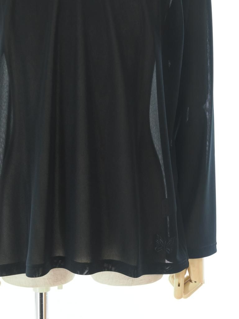 Needles ニードルズ - L/S U Neck Tee ロングスリーブユーネックティー - Poly Mesh - Black