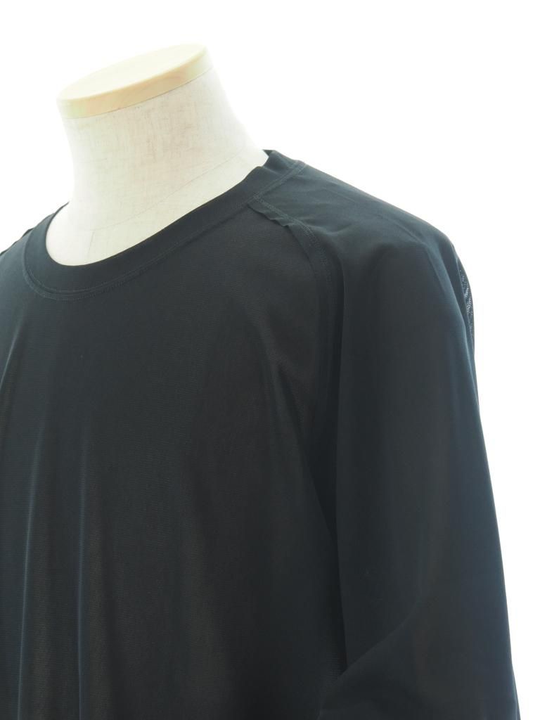 Needles ニードルズ - L/S U Neck Tee ロングスリーブユーネックティー - Poly Mesh - Black