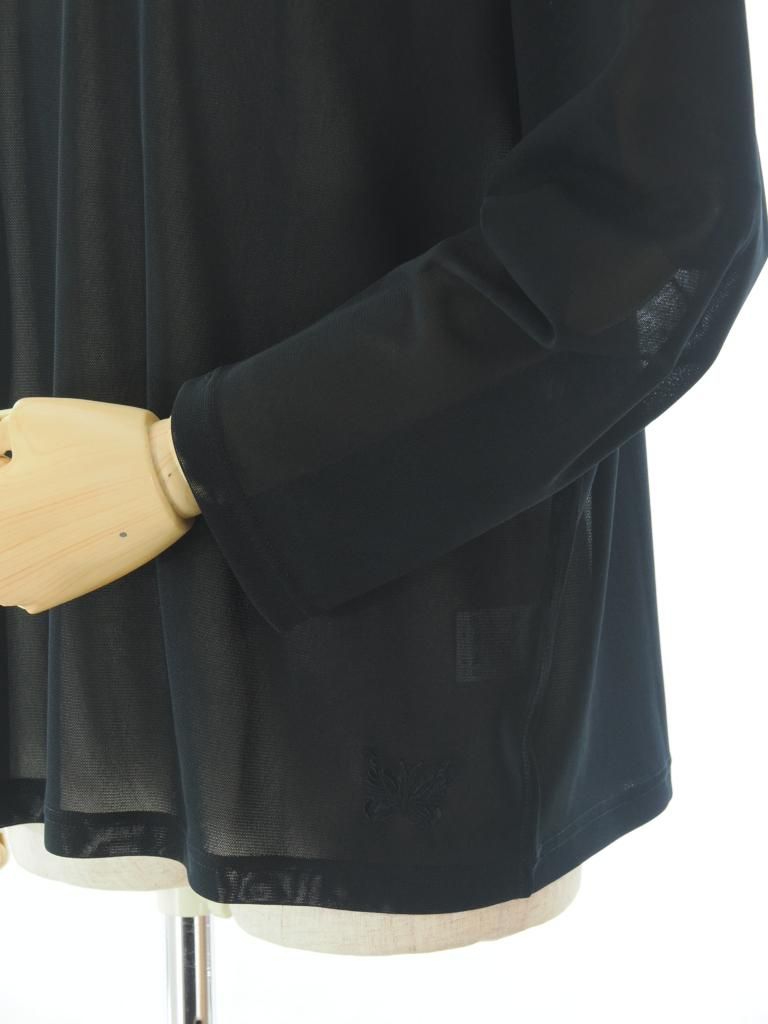 Needles ニードルズ - L/S U Neck Tee ロングスリーブユーネックティー - Poly Mesh - Black