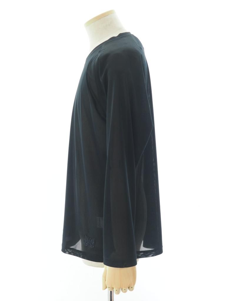 Needles ニードルズ - L/S U Neck Tee ロングスリーブユーネックティー - Poly Mesh - Black