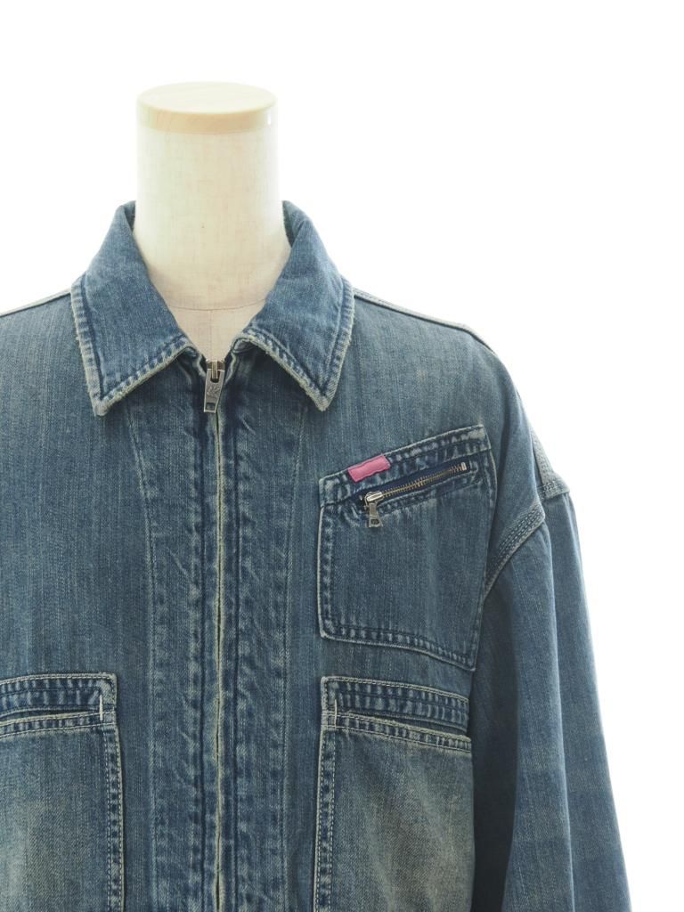 Rhodolirion ロドリリオン - Zip Up Work Jacket ジップアップワークジャケット - Denim - Indigo