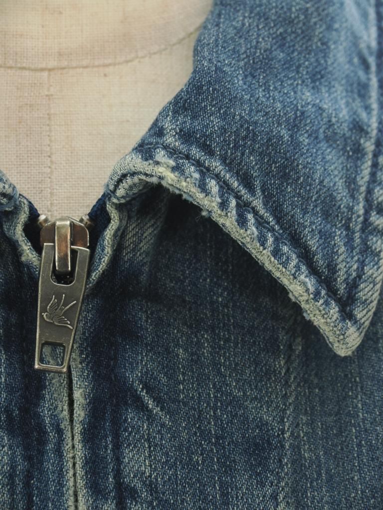 Rhodolirion ɥꥪ - Zip Up Work Jacket åץåץ㥱å - Denim - Indigo