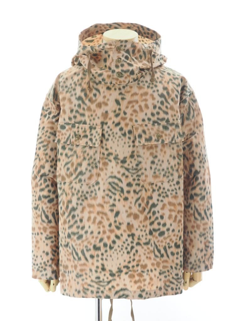 Engineered Garments エンジニアドガーメンツ - Cagoule Shirt カグールシャツ - Polyester Leopard Print - Brown
