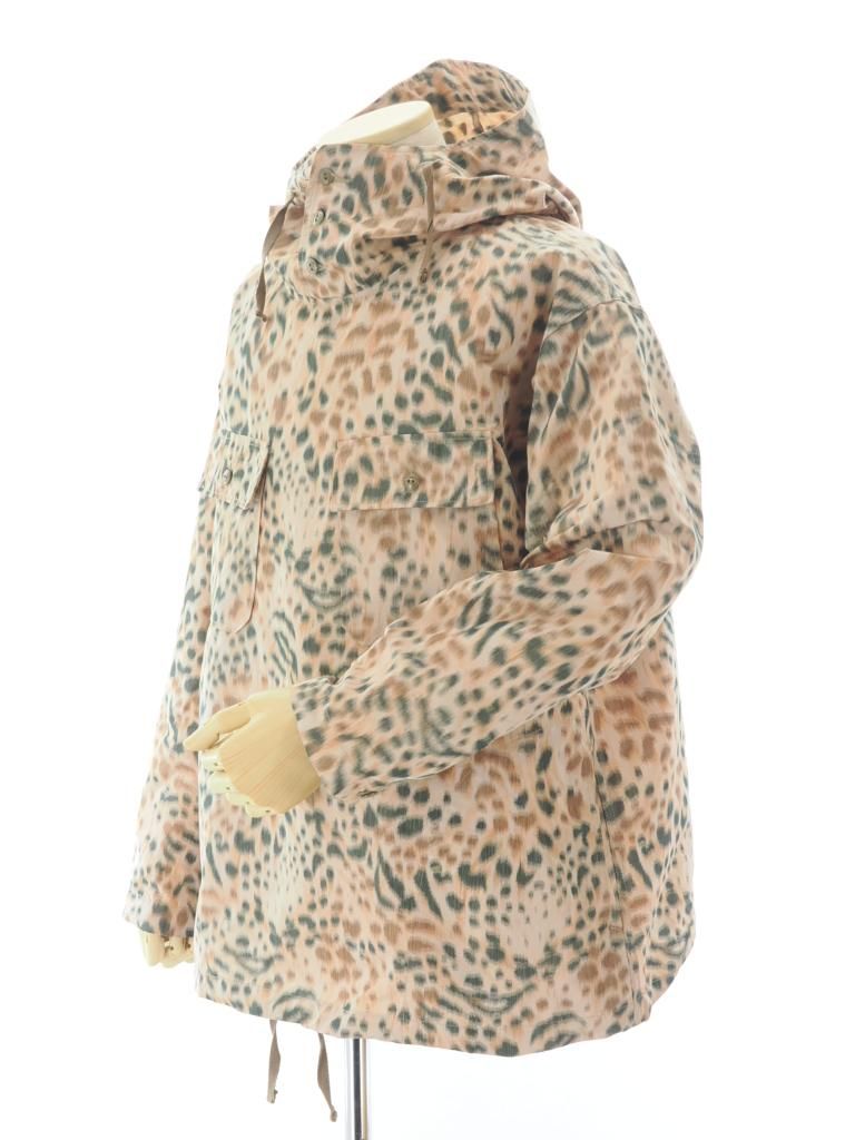 Engineered Garments エンジニアドガーメンツ - Cagoule Shirt カグールシャツ - Polyester Leopard Print - Brown