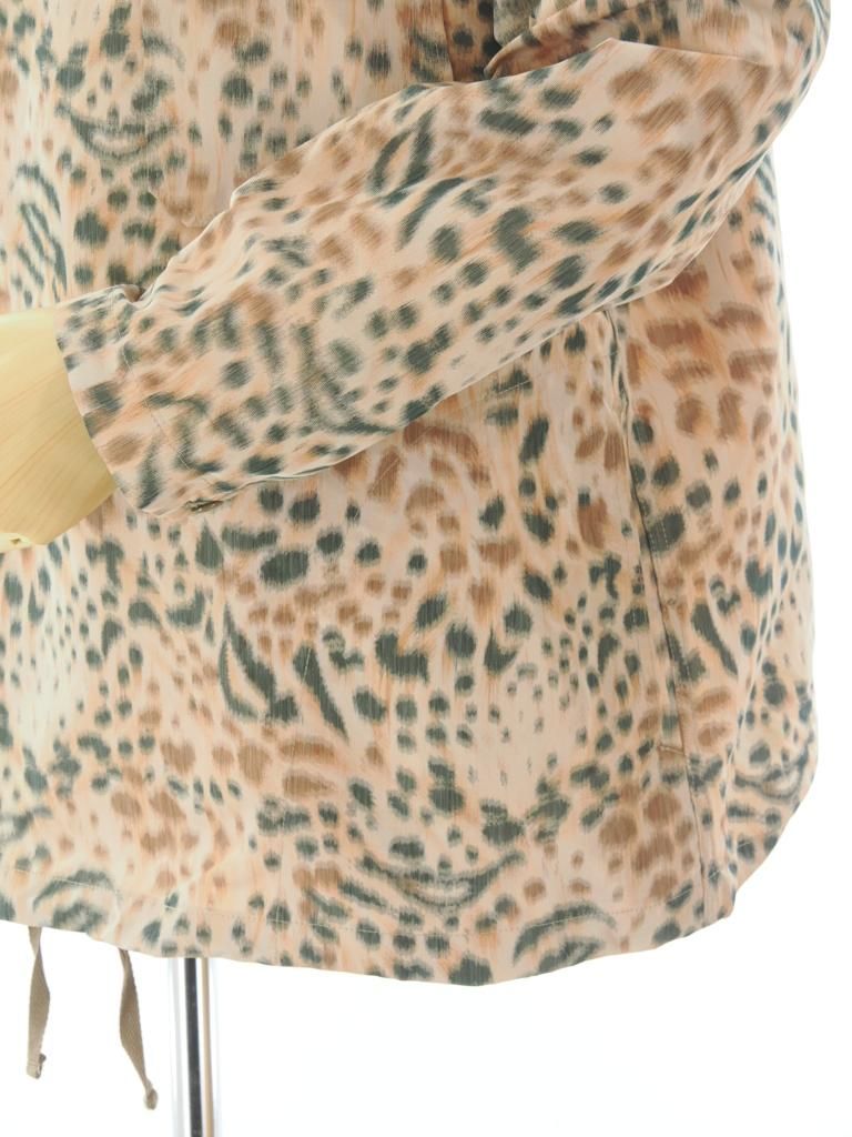 Engineered Garments エンジニアドガーメンツ - Cagoule Shirt カグールシャツ - Polyester Leopard Print - Brown