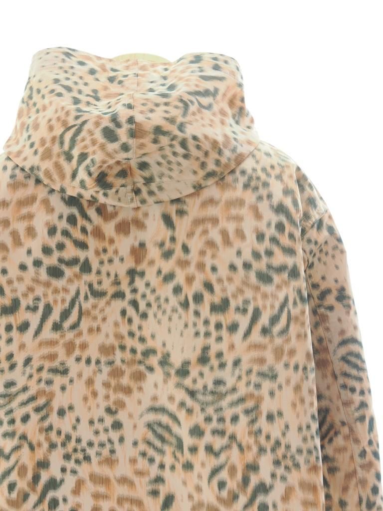 Engineered Garments エンジニアドガーメンツ - Cagoule Shirt カグールシャツ - Polyester Leopard Print - Brown