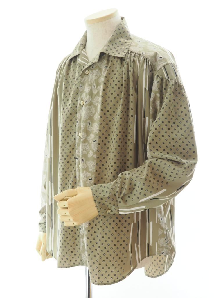 AiE エーアイイー - Painter Shirt ペインターシャツ - Multi Pattern Striped Cloth - Beige