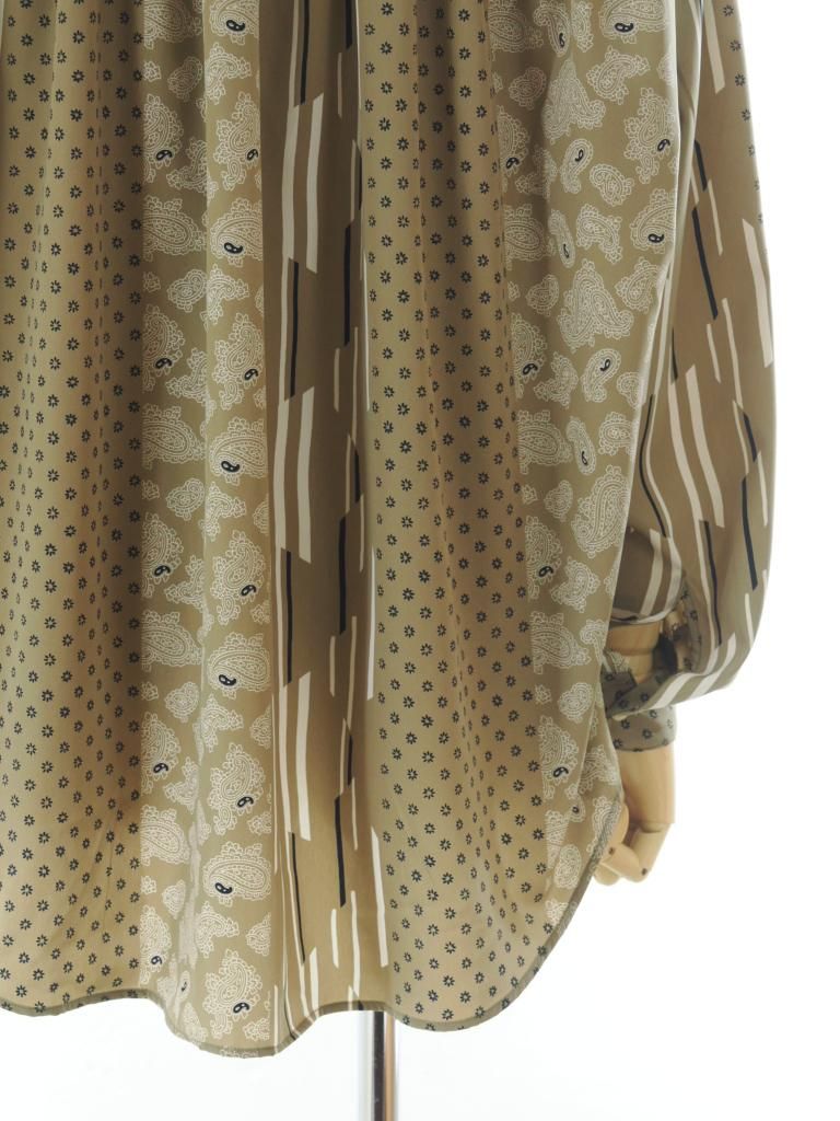 AiE エーアイイー - Painter Shirt ペインターシャツ - Multi Pattern Striped Cloth - Beige