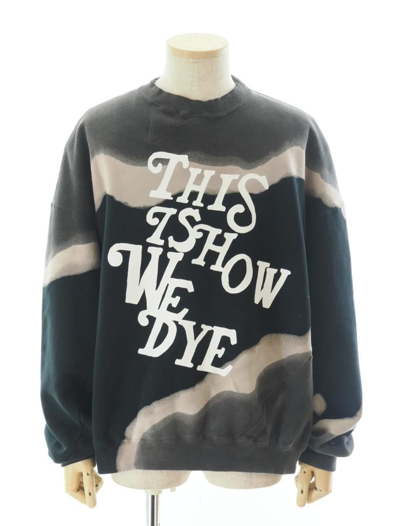 NOMA t.d. ノーマティーディー - Hand Dyed Twist Sweat ハンドダイツイストスウェット - Print -Black