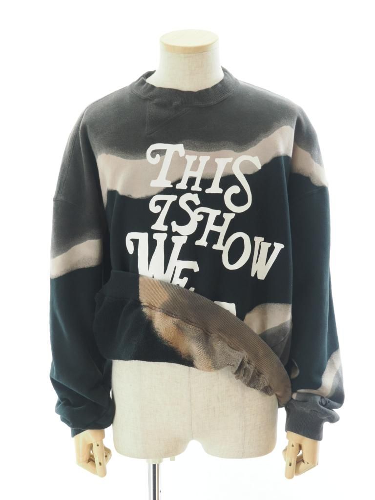 NOMA t.d. ノーマティーディー - Hand Dyed Twist Sweat ハンドダイツイストスウェット - Print -Black