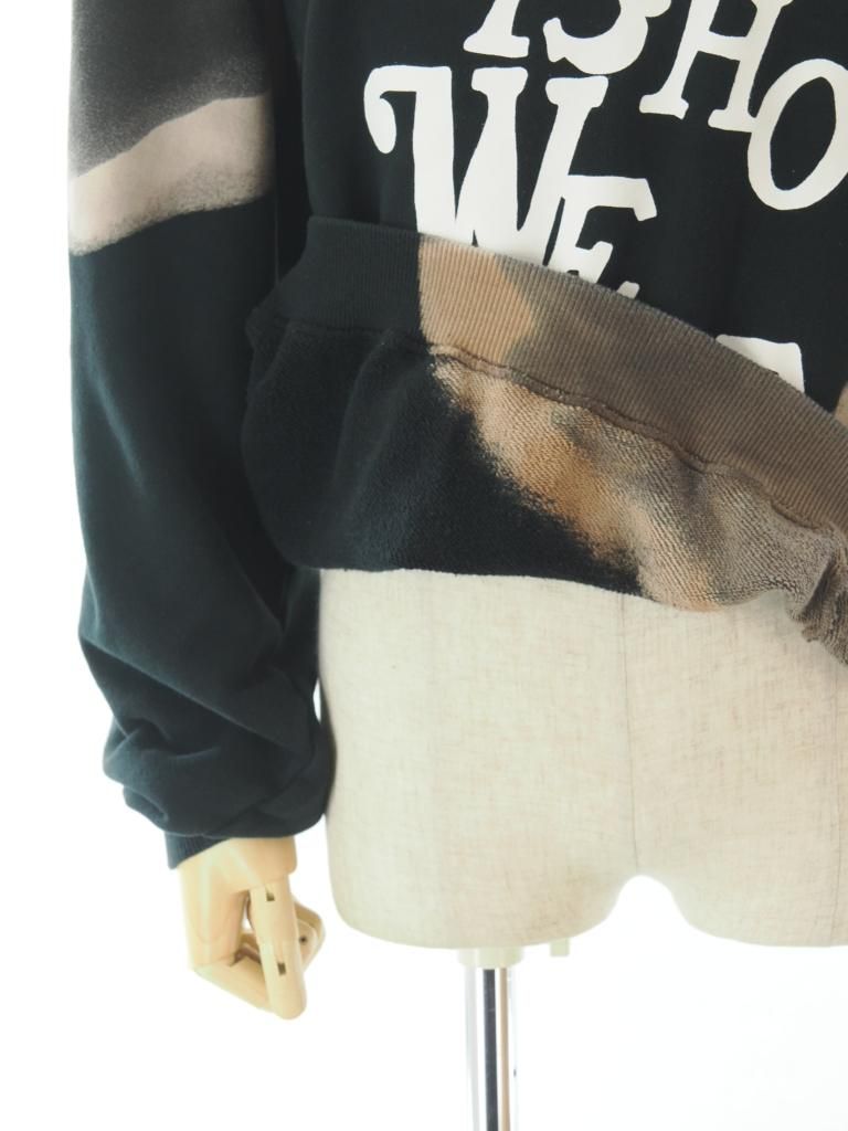NOMA t.d. ノーマティーディー - Hand Dyed Twist Sweat ハンドダイツイストスウェット - Print -Black
