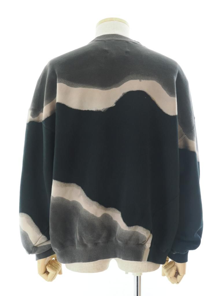 NOMA t.d. ノーマティーディー - Hand Dyed Twist Sweat ハンドダイツイストスウェット - Print -Black