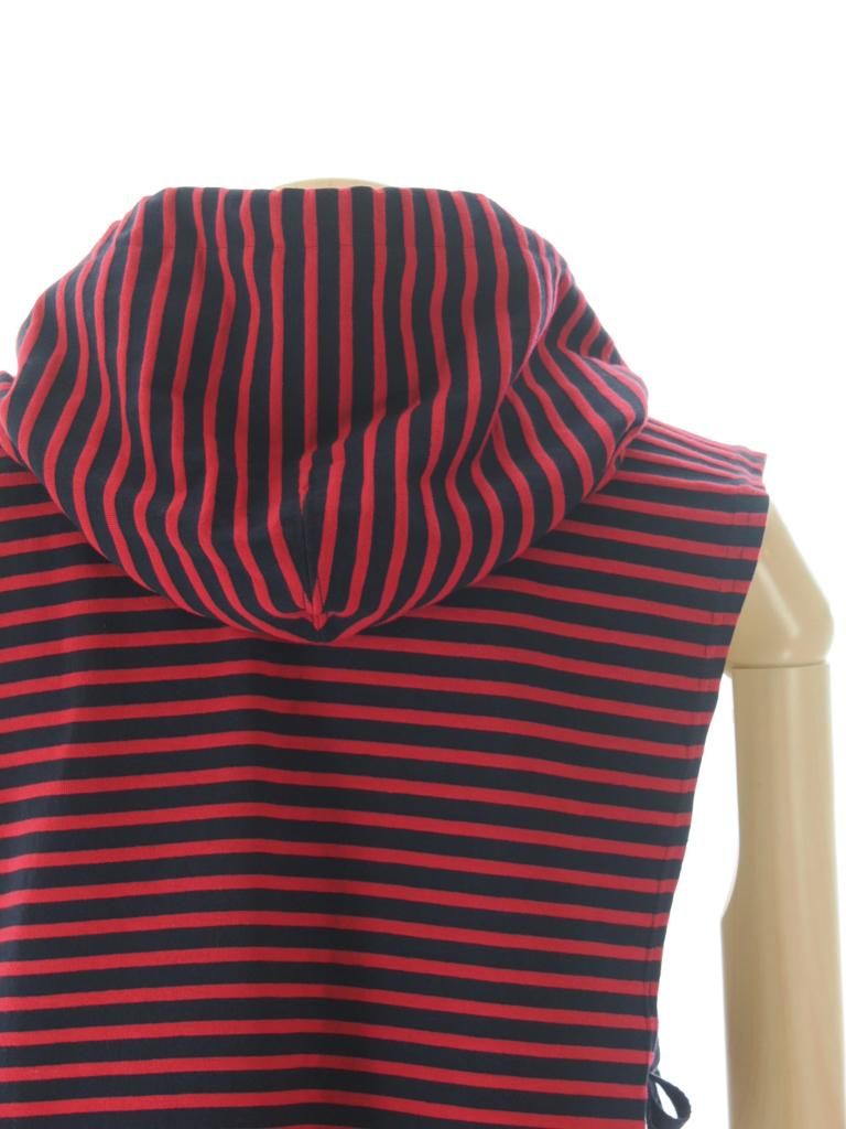 Engineered Garments エンジンニアドガーメンツ - Hooded Interliner - PC Stripe Jersey - Red / Navy