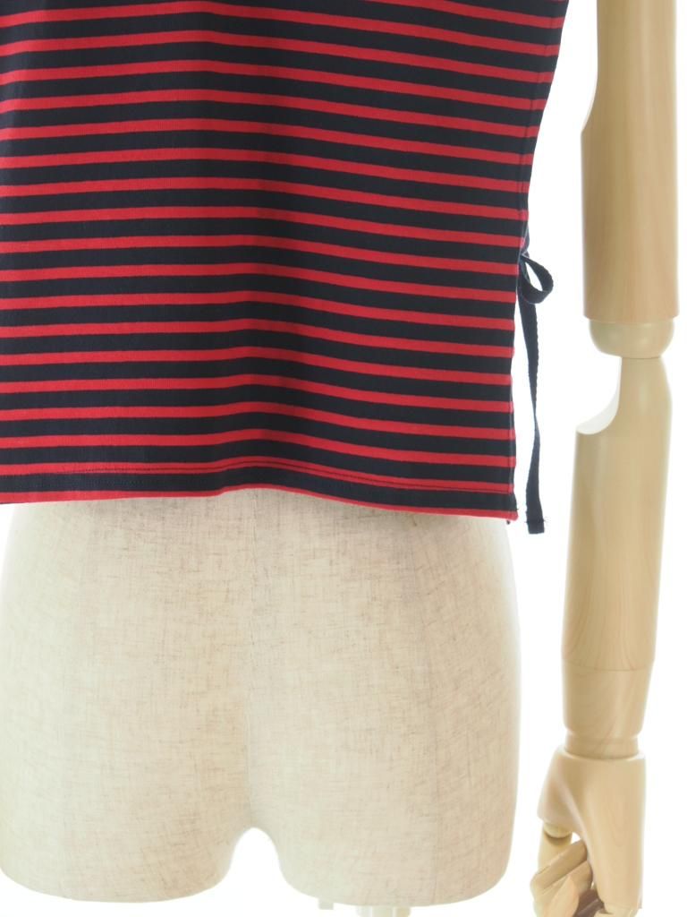 Engineered Garments エンジンニアドガーメンツ - Hooded Interliner - PC Stripe Jersey - Red / Navy