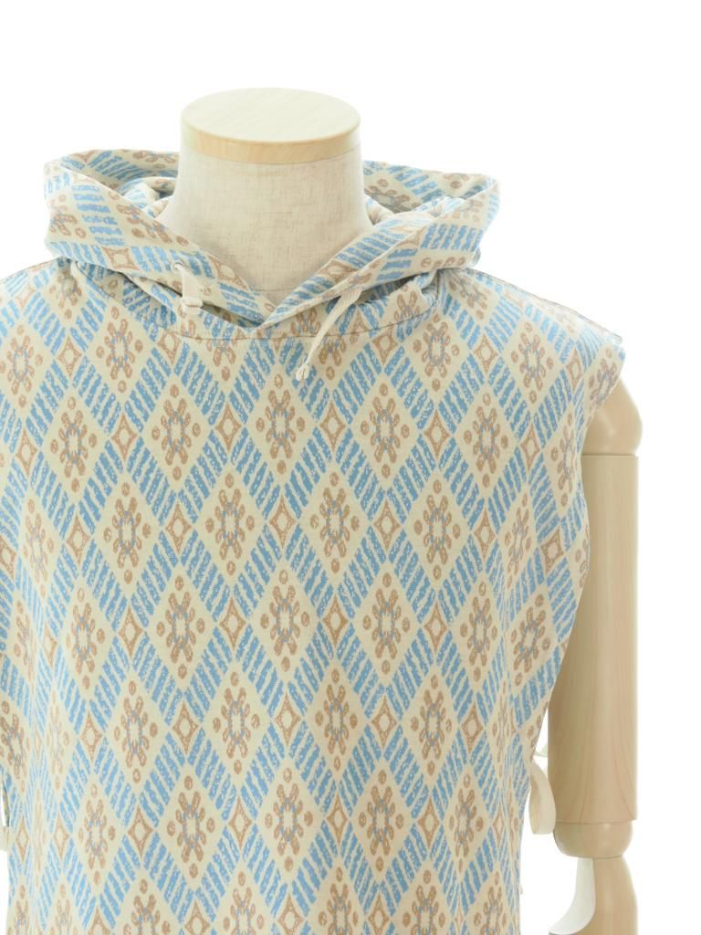 Engineered Garments エンジンニアドガーメンツ - Hooded Interliner - Crest Knit Jacquard - Lt.Blue