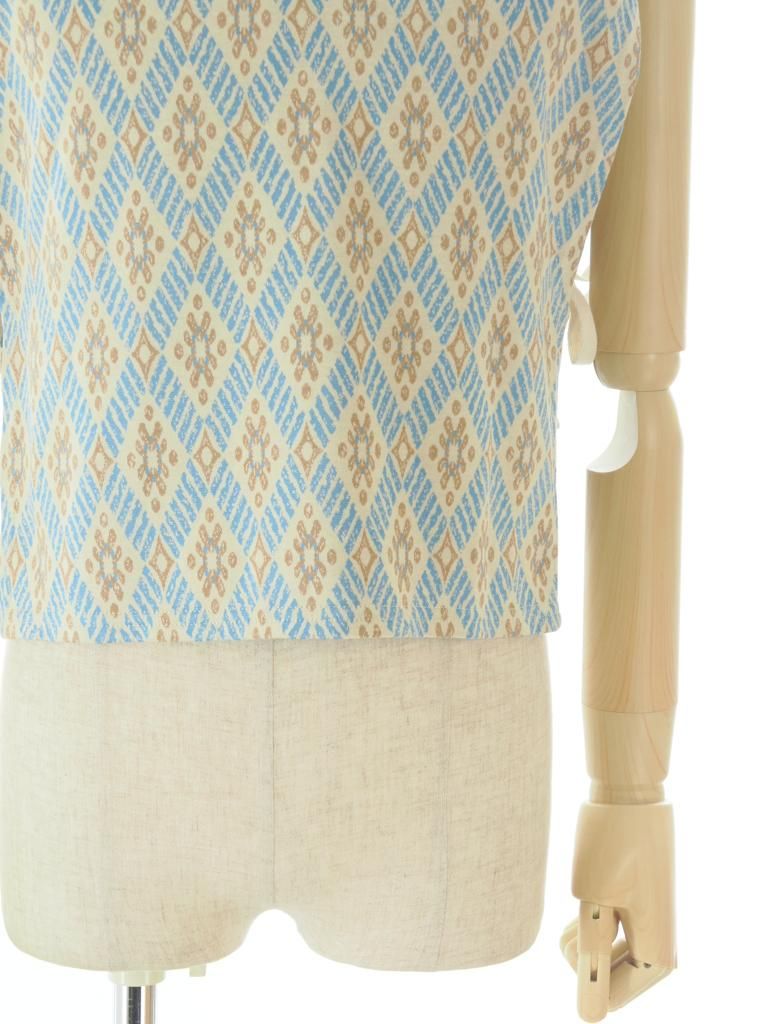 Engineered Garments エンジンニアドガーメンツ - Hooded Interliner - Crest Knit Jacquard - Lt.Blue