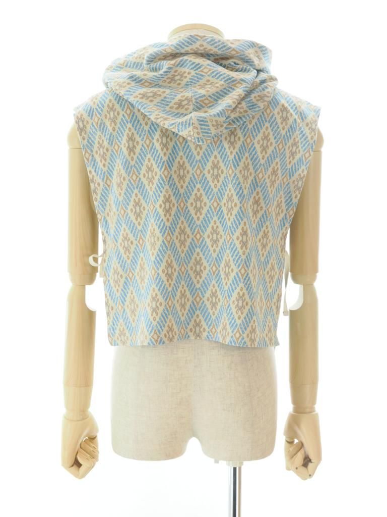 Engineered Garments エンジンニアドガーメンツ - Hooded Interliner - Crest Knit Jacquard - Lt.Blue