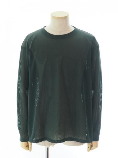 South2 West8 サウスツーウエストエイト - Crew Neck Shirt クルーネックシャツ - Knit Mesh - Green
