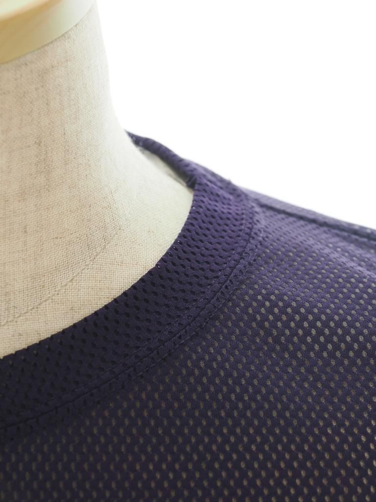 South2 West8 サウスツーウエストエイト - Crew Neck Shirt クルーネックシャツ - Knit Mesh - Purple
