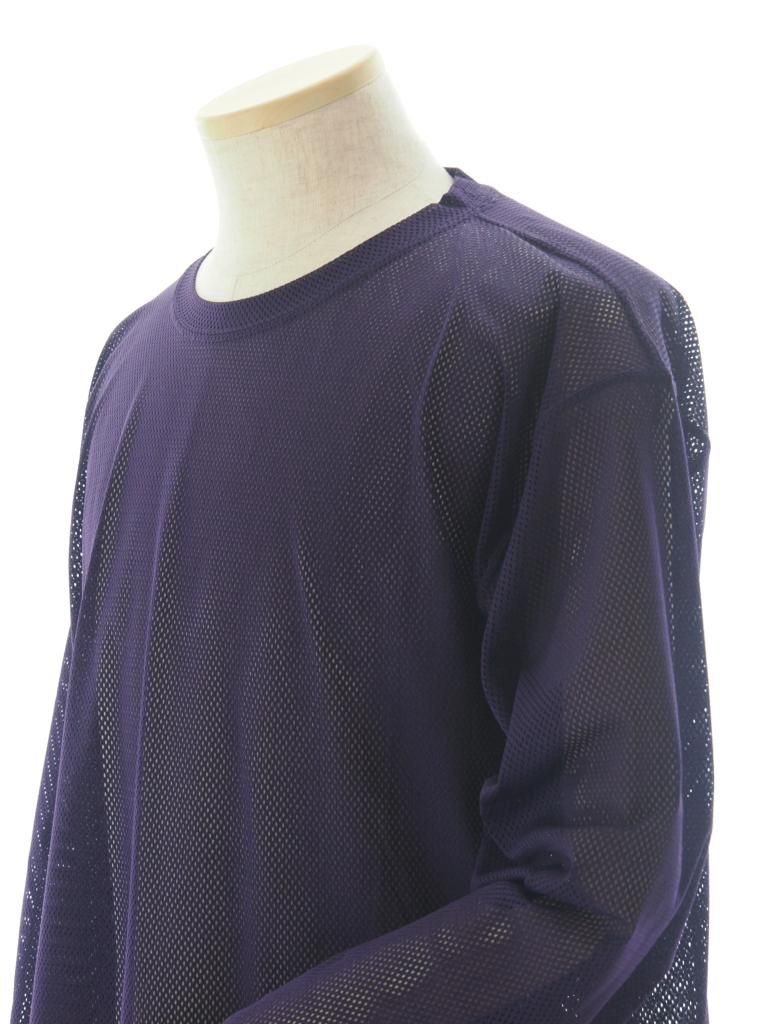 South2 West8 サウスツーウエストエイト - Crew Neck Shirt クルーネックシャツ - Knit Mesh - Purple
