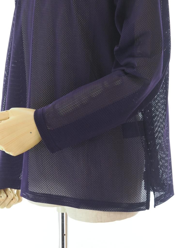 South2 West8 サウスツーウエストエイト - Crew Neck Shirt クルーネックシャツ - Knit Mesh - Purple
