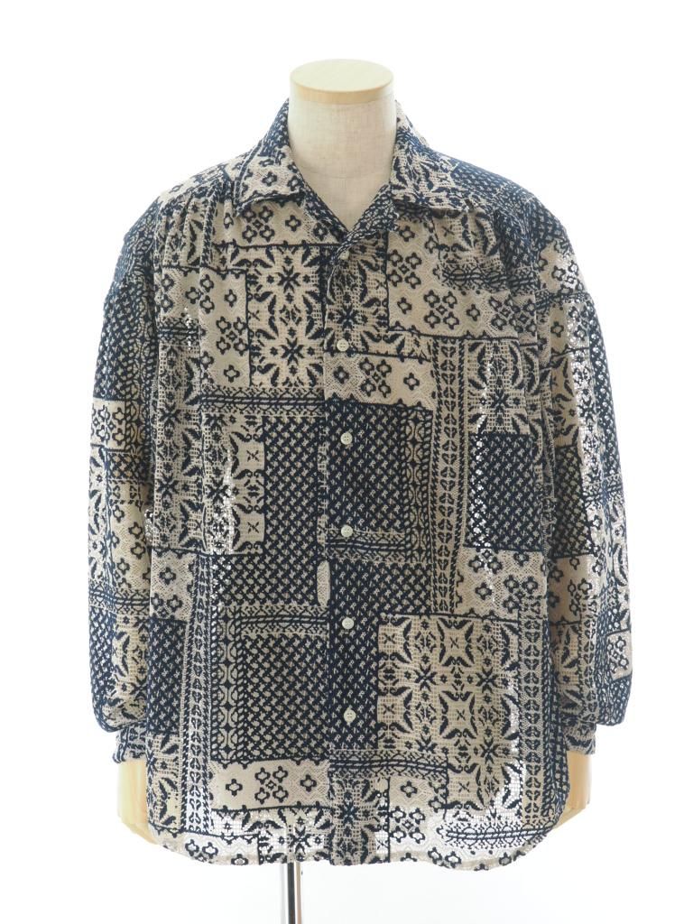 AiE エーアイイー - Painter Shirt ペインターシャツ - Poly Lace - Navy