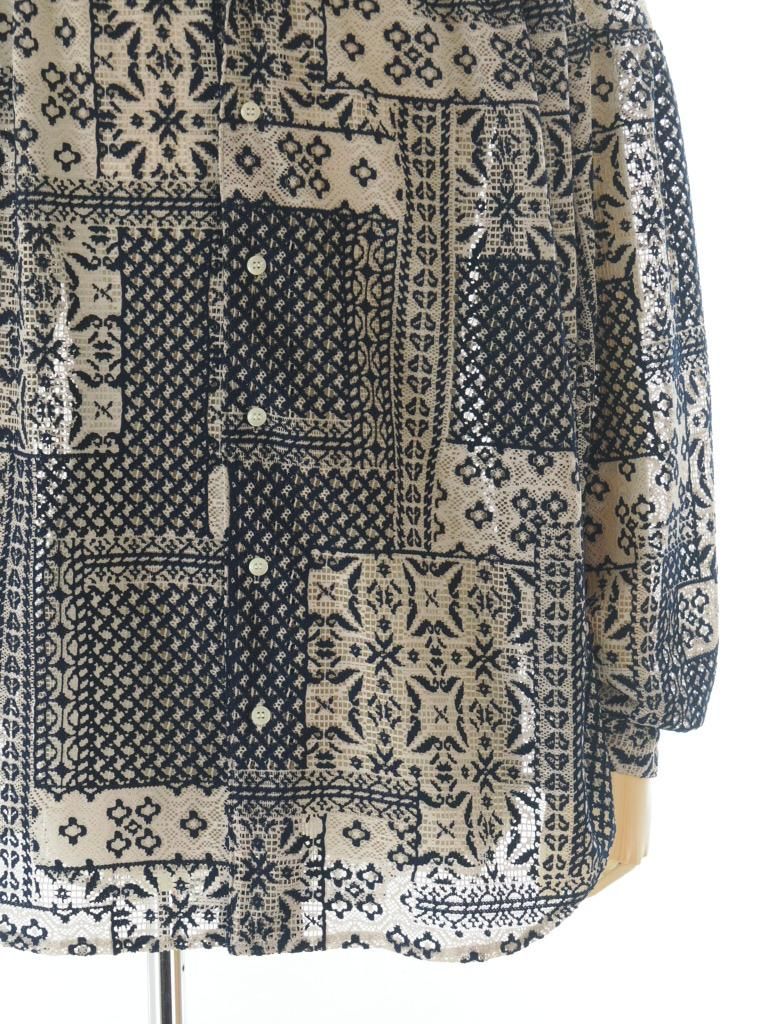 AiE エーアイイー - Painter Shirt ペインターシャツ - Poly Lace - Navy