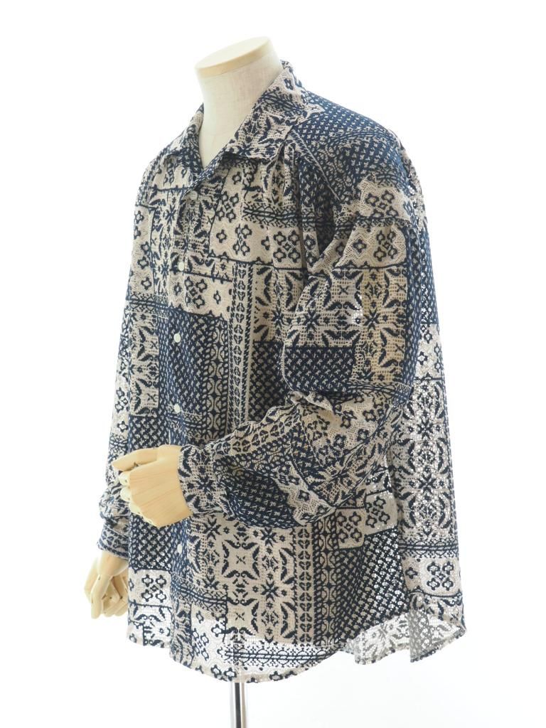 AiE エーアイイー - Painter Shirt ペインターシャツ - Poly Lace - Navy