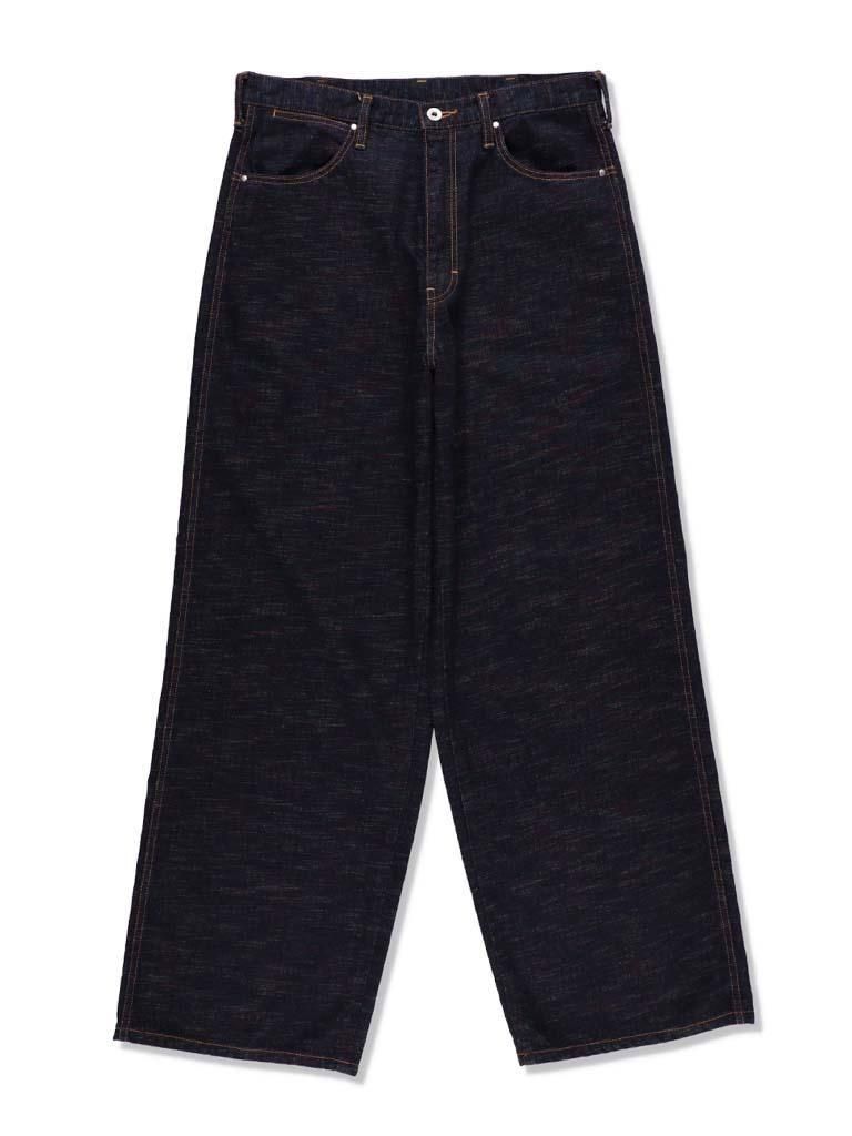 TUITACI 朔 ツイタチ - Inlay Denim Wide Jean インレイデニムワイドジーンズ - Indigo
