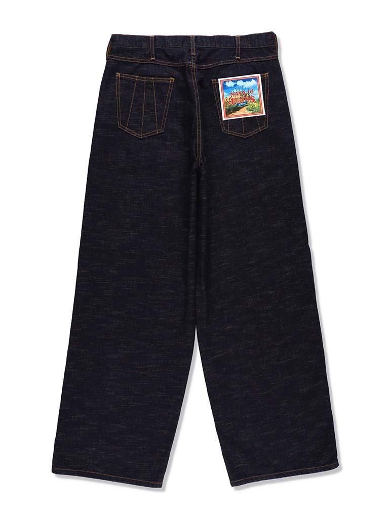 TUITACI 朔 ツイタチ - Inlay Denim Wide Jean インレイデニムワイドジーンズ - Indigo