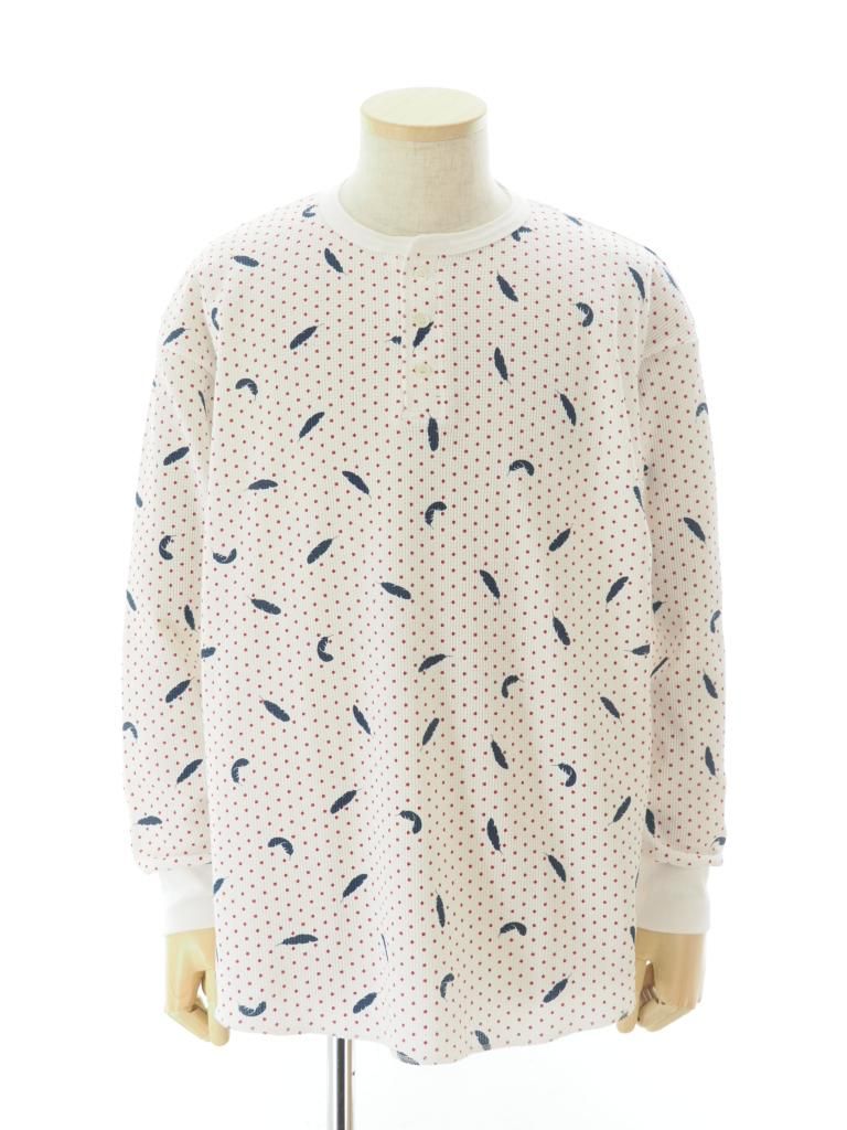 TUITACI 朔 ツイタチ - Henry Neck Feather Thermal ヘンリーネックフェザーサーマル - White