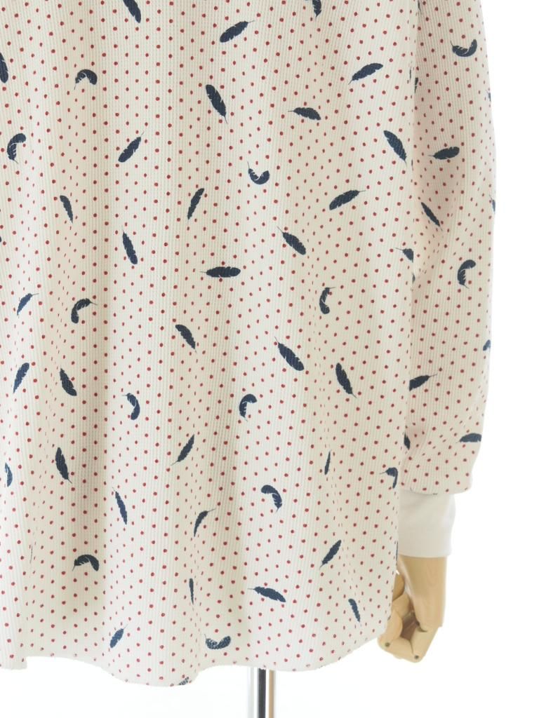 TUITACI 朔 ツイタチ - Henry Neck Feather Thermal ヘンリーネックフェザーサーマル - White