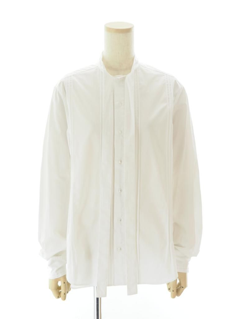 Rhodolirion ロドリリオン - Ribbon Tie Blouse リボンタイブラウス - Solid - White