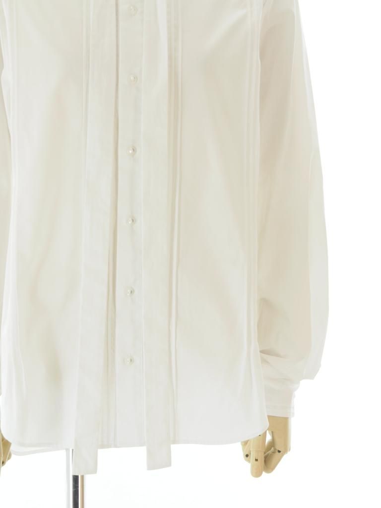 Rhodolirion ロドリリオン - Ribbon Tie Blouse リボンタイブラウス - Solid - White