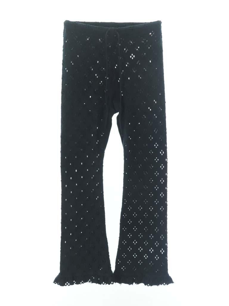Rhodolirion ロドリリオン - Frill Pants フリルパンツ - Cutwork - Black