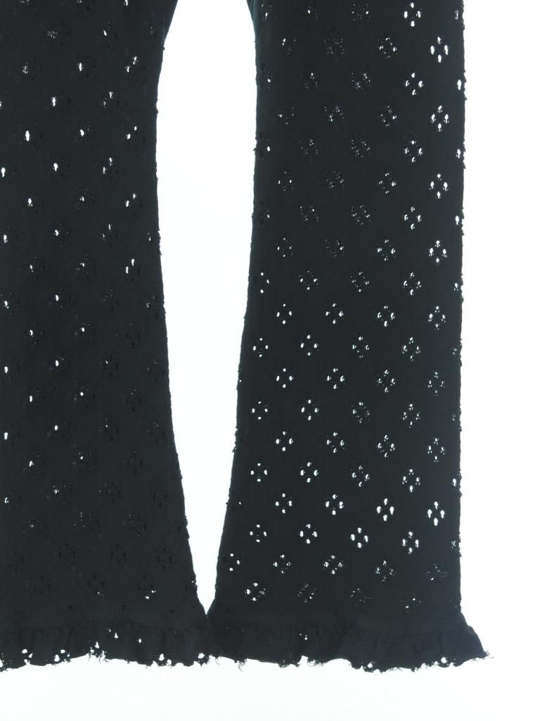 Rhodolirion ロドリリオン - Frill Pants フリルパンツ - Cutwork - Black